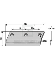 70-519 Nóż boczny lewy 70-519.97