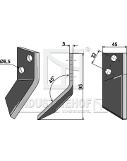 70-567 Nóż do paszowozu, prawy 70-567.97