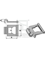 69-103-1 Łańcuch przegubowy stalowy 69-103-1.97