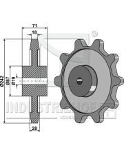 69-1501 Koło łańcuchowe O242 69-1501.97