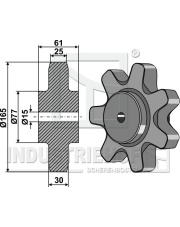 69-1502 Koło łańcuchowe O165 69-1502.97