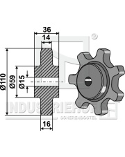 69-1503 Koło łańcuchowe O110 69-1503.97