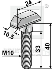 69-2-81 Chain-bolt - Galvanized 69-2-81.97