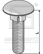 10706038V Śruba z łbem grzybkowym M10 ocynkowana bez nakrętki 10706038V.97