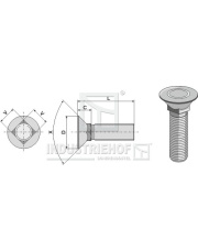 12100812.1 Śruba płużna DIN 608 bez nakrętki 12100812.1.97