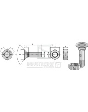1275810G Śruba płużna M12x1,75x75 z nakrętką sześciokątną 1275810G.97