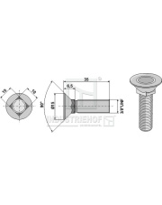 3835F8.G.1 Śruba płużna 3/8''UNF 3835F8.G.1.97