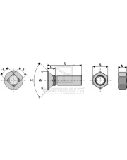 716450E Plough bolt 7/16