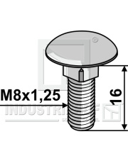 8166038V Śruba z łbem grzybkowym - galwanicznie ocynkowana 8166038V.97