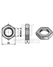 M209368V Nakrętka sześciokątna M20 M209368V.97