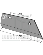 48.0007 Lemiesz 10mm - prawy 48.0007.97