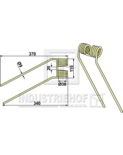 15-CLA-14 Palec przetrząsaczo-zgrabiarki - lewy 15-CLA-14.97