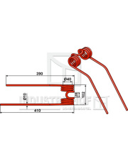 15-CLA-18 Palec przetrząsaczo-zgrabiarki 15-CLA-18.97
