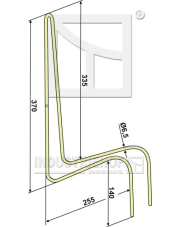 15-CLA-21 Palec przetrząsaczo-zgrabiarki 15-CLA-21.97