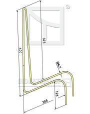15-CLA-22 Palec przetrząsaczo-zgrabiarki 15-CLA-22.97