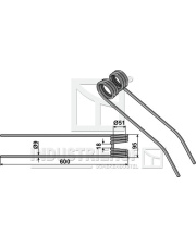 15-DEU-08 Palec przetrząsaczo-zgrabiarki 15-DEU-08.97