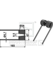 15-DEU-19 Palec przetrząsaczo-zgrabiarki 15-DEU-19.97