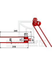 15-FAR-02 Palec przetrząsaczo-zgrabiarki 15-FAR-02.97