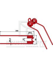 487922 Sprężyna przetrząsaczo-zgrabiarki INDUSTRIEHOF 15-FEL-01.97