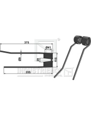 15-FRA-03 Ząb sprężynowy - prawy 15-FRA-03.97