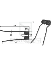 15-FRA-04 Ząb sprężynowy - prawy 15-FRA-04.97