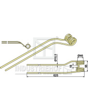 15-KRO-02L Palec przetrząsaczo-zgrabiarki lewy 15-KRO-02L.97