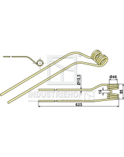 15-KRO-03L Palec przetrząsaczo-zgrabiarki lewy 15-KRO-03L.97