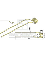 15-KRO-03R Palec przetrząsaczo-zgrabiarki prawy 15-KRO-03R.97