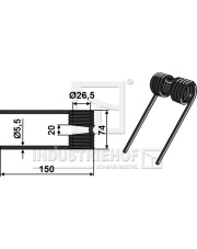 15-KRO-11 Palec przetrząsaczo-zgrabiarki 15-KRO-11.97