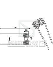 15-KUH-01 Palec przetrząsaczo-zgrabiarki INDUSTRIEHOF 15-KUH-01.97