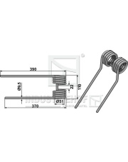 15-KUH-07 Palec przetrząsaczo-zgrabiarki 15-KUH-07.97