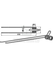 15-KUH-11 Palec przetrząsaczo-zgrabiarki 15-KUH-11.97