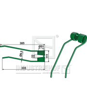 15-KVE-03 Palec przetrząsaczo-zgrabiarki 15-KVE-03.97