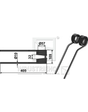 15-KVE-05 Palec przetrząsaczo-zgrabiarki 15-KVE-05.97