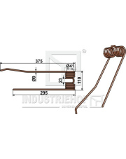 15-LEL-02R Palec przetrząsaczo-zgrabiarki 15-LEL-02R.97