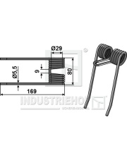 15-MAS-01 Palec przetrząsaczo-zgrabiarki INDUSTRIEHOF 15-MAS-01.97