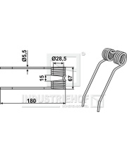 15-MCH-01 Palec przetrząsaczo-zgrabiarki 15-MCH-01.97