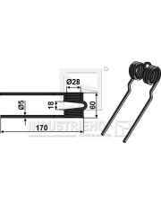15-MEN-02 Palec przetrząsaczo-zgrabiarki 15-MEN-02.97
