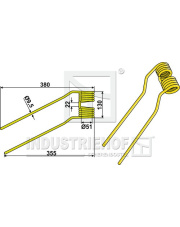 15-NIE-01L Palec przetrząsaczo-zgrabiarki lewy 15-NIE-01L.97