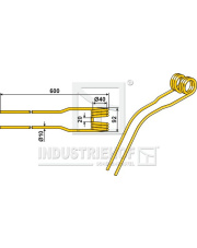 15-NIE-09 Palec przetrząsaczo-zgrabiarki 15-NIE-09.97