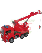 Zabawka ciężarówka pożarnicza MAN z dźwigiem i sygnalizacją 1992-02770