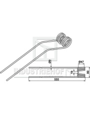 15-POT-03 Palec przetrząsaczo-zgrabiarki 15-POT-03.97
