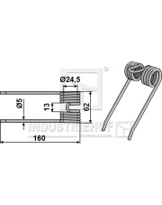 15-POT-04 Palec przetrząsaczo-zgrabiarki 15-POT-04.97