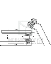 15-POT-06 Palec przetrząsaczo-zgrabiarki 15-POT-06.97