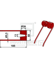 15-POT-07 Palec przetrząsaczo-zgrabiarki 15-POT-07.97