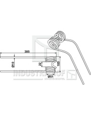 15-STO-01 Palec przetrząsaczo-zgrabiarki 15-STO-01.97