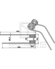 15-STO-03 Palec przetrząsaczo-zgrabiarki 15-STO-03.97