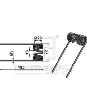 15-WEL-03 Palec przetrząsaczo-zgrabiarki 15-WEL-03.97