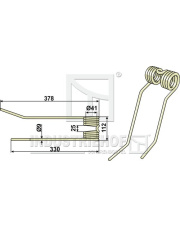 15-ZWE-01 Palec przetrząsaczo-zgrabiarki 15-ZWE-01.97