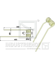 15-ZWE-04R Palec przetrząsaczo-zgrabiarki prawy 15-ZWE-04R.97
